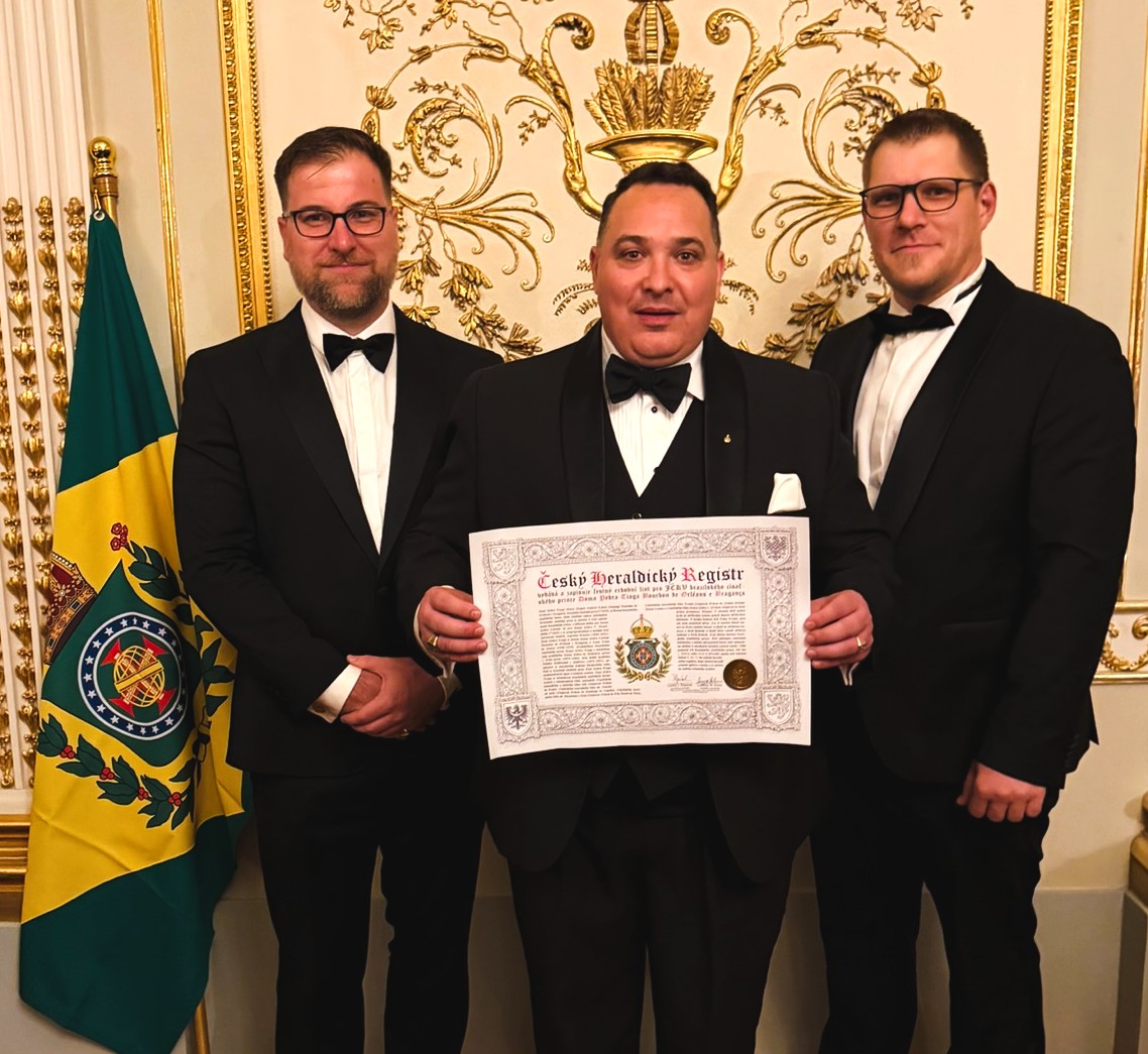Náš Čestný erbovní list převzal také Dom Pedro Tiago Bourbon de Orléans-Braganza, Brazilský císařský princ